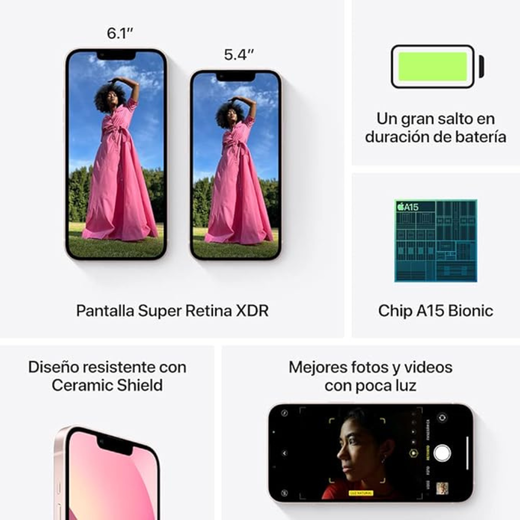 Celular Apple iPhone 13 128GB Rosa