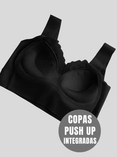 Brasier Push Up con Encaje Floral, Soporte Total y Diseño Cómodo