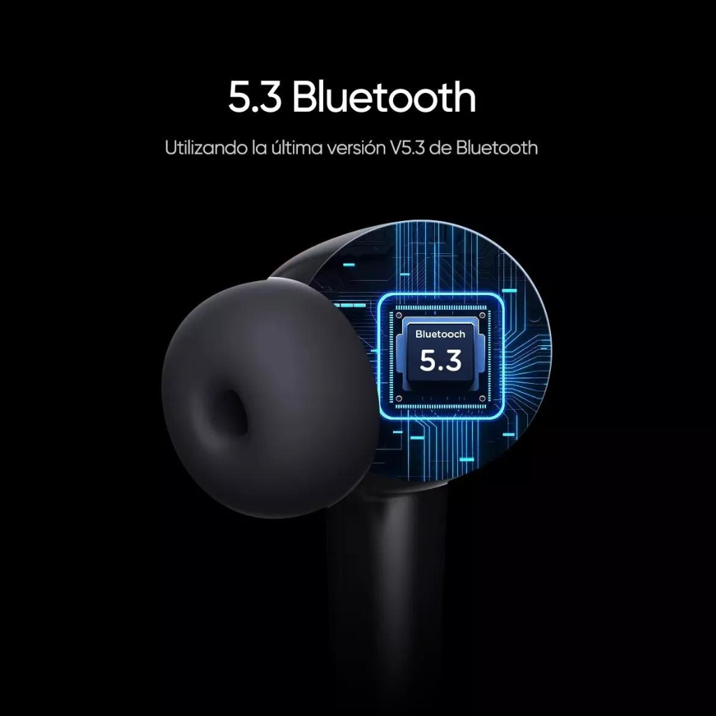 Audífonos Bluetooth Tecno Buds3 Intrauditivos. Negro
