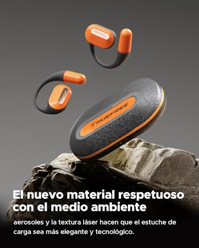Audífonos Bluetooth 5.3, TRUEFREE O2 Open-Ear Conducción de Aire, Llamadas claras de 4 mics, Impermeable IPX5, Bajo mejorados. 22 Horas