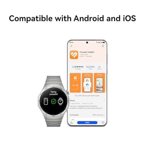 Smartwatch Huawei Watch GT4 (GPS) 46mm Negro Mate, hasta 7 Días de Batería.