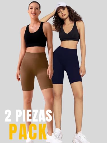 Set De 2 Short Biker Mujer Shores Deportivos Dama Chort Gym