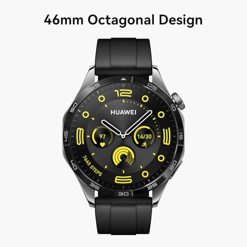 Smartwatch Huawei Watch GT4 (GPS) 46mm Negro Mate, hasta 7 Días de Batería.