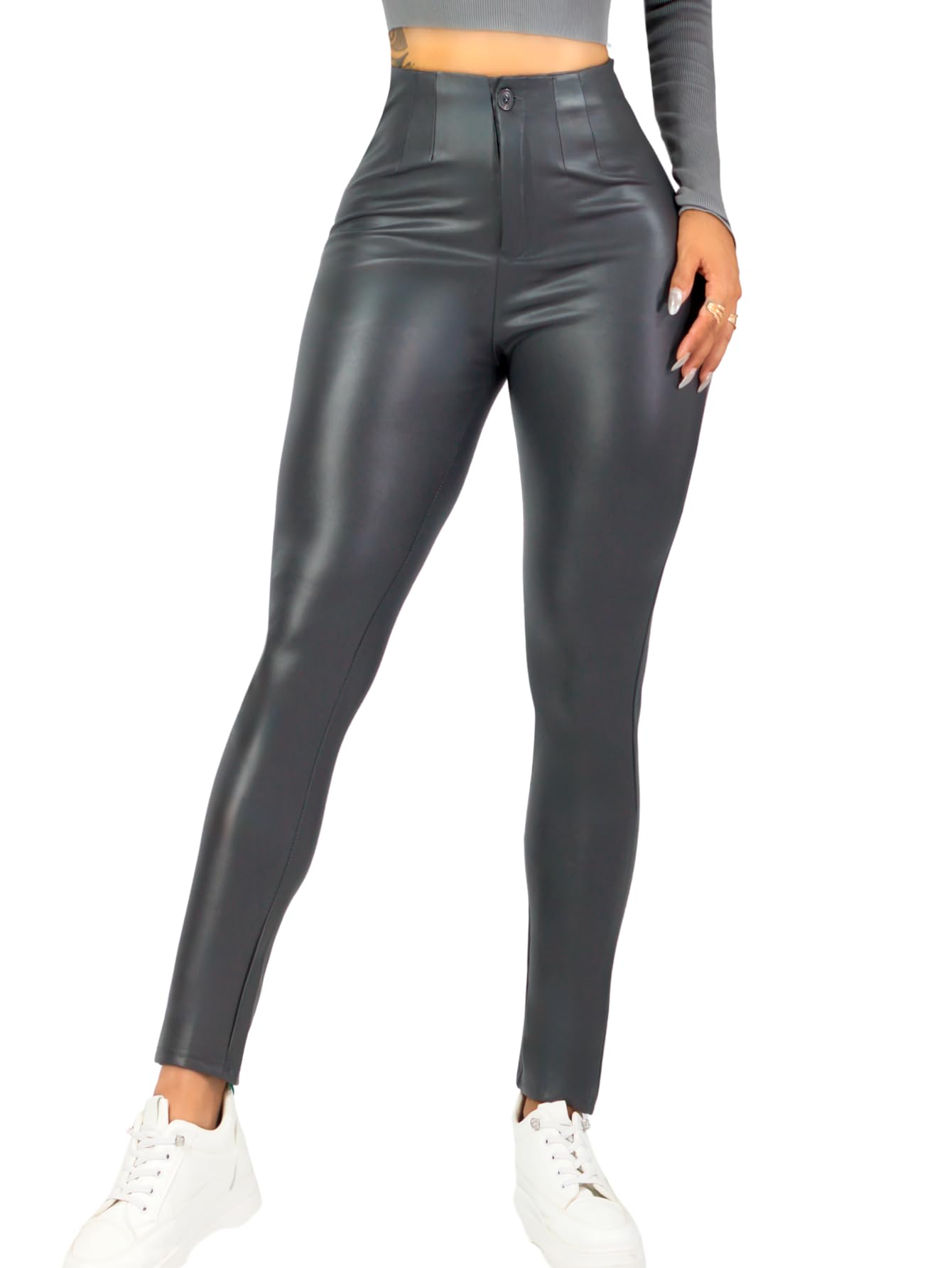 Leggings Faja Alta Grueso Leggins Reduce Abdomen Vientre Cintura Legins Mallon de Mujer Mallas Elegantes Malones de Talle Extra Alto