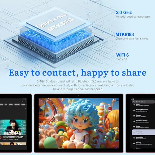 Tablet Android 13 con teclado 8GB de RAM+128 GB de ROM