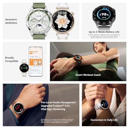 Smartwatch Huawei Watch GT4 (GPS) 46mm Negro Mate, hasta 7 Días de Batería.