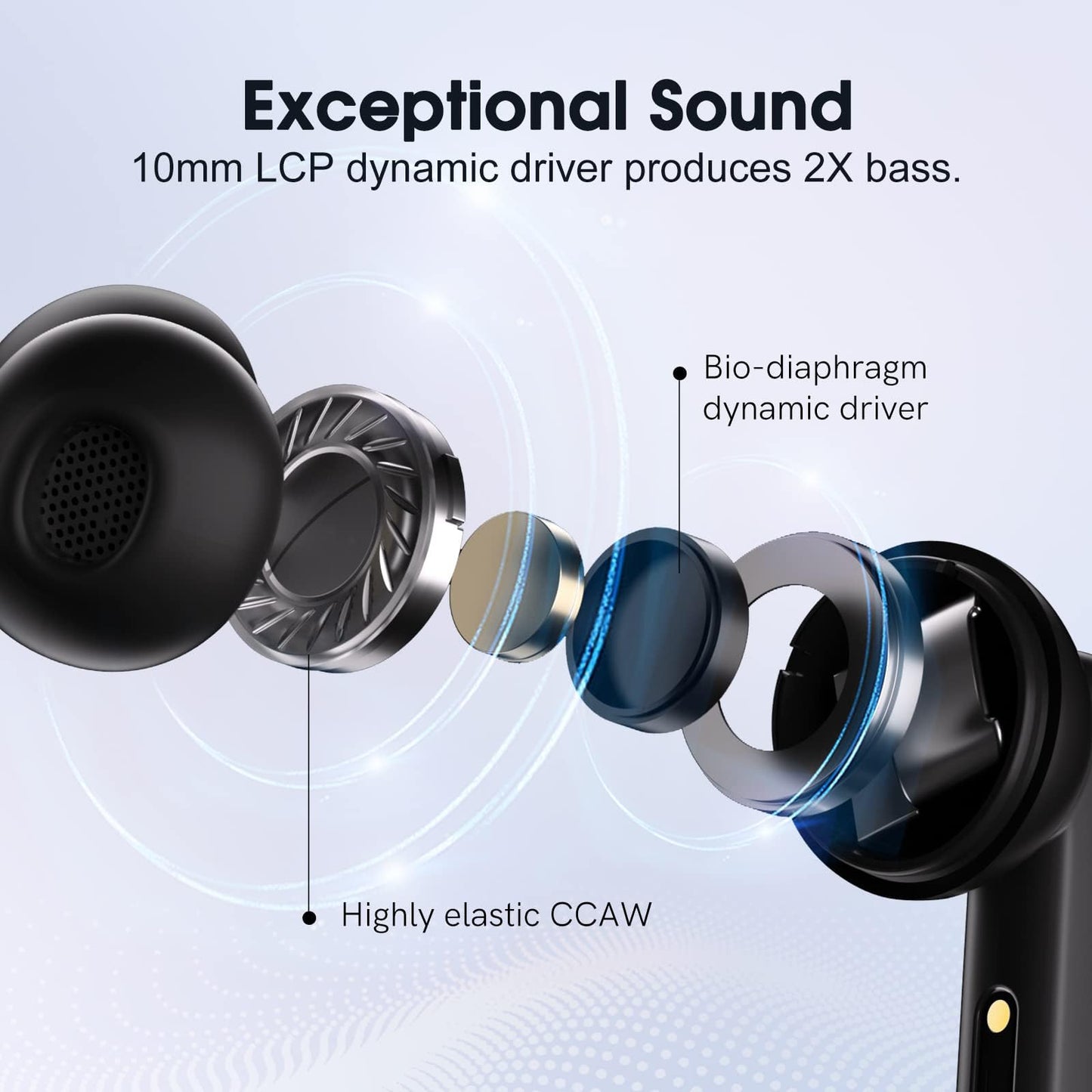 Audífonos Inalámbricos, Cancelación de Ruido Activa QCY T13 ANC. Bluetooth 5.3 con 4 Micrófonos, 30 Horas de Reproducción.