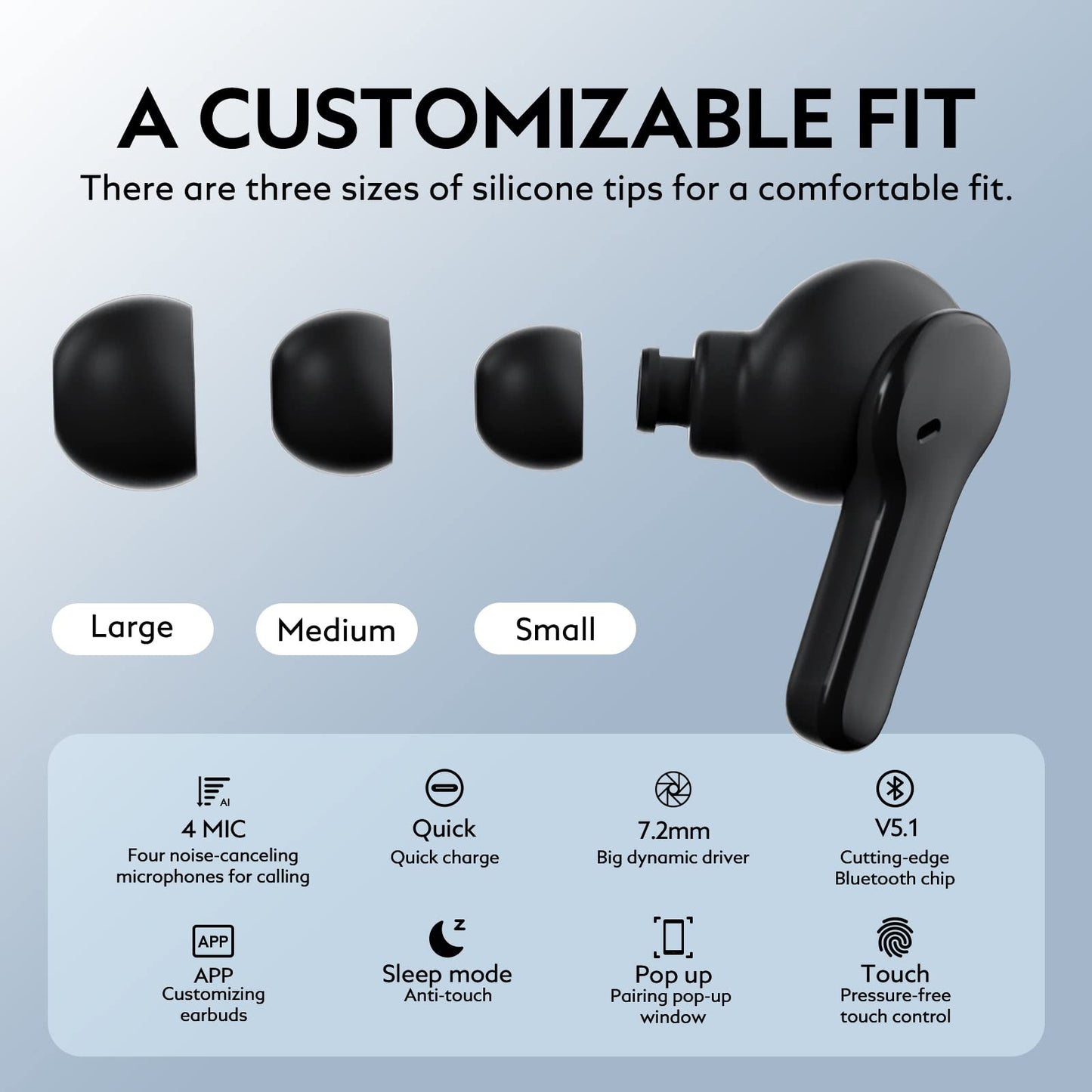 Audífonos Inalámbricos Bluetooth 5.1 QCY T13.. 40 Horas de Reproducción