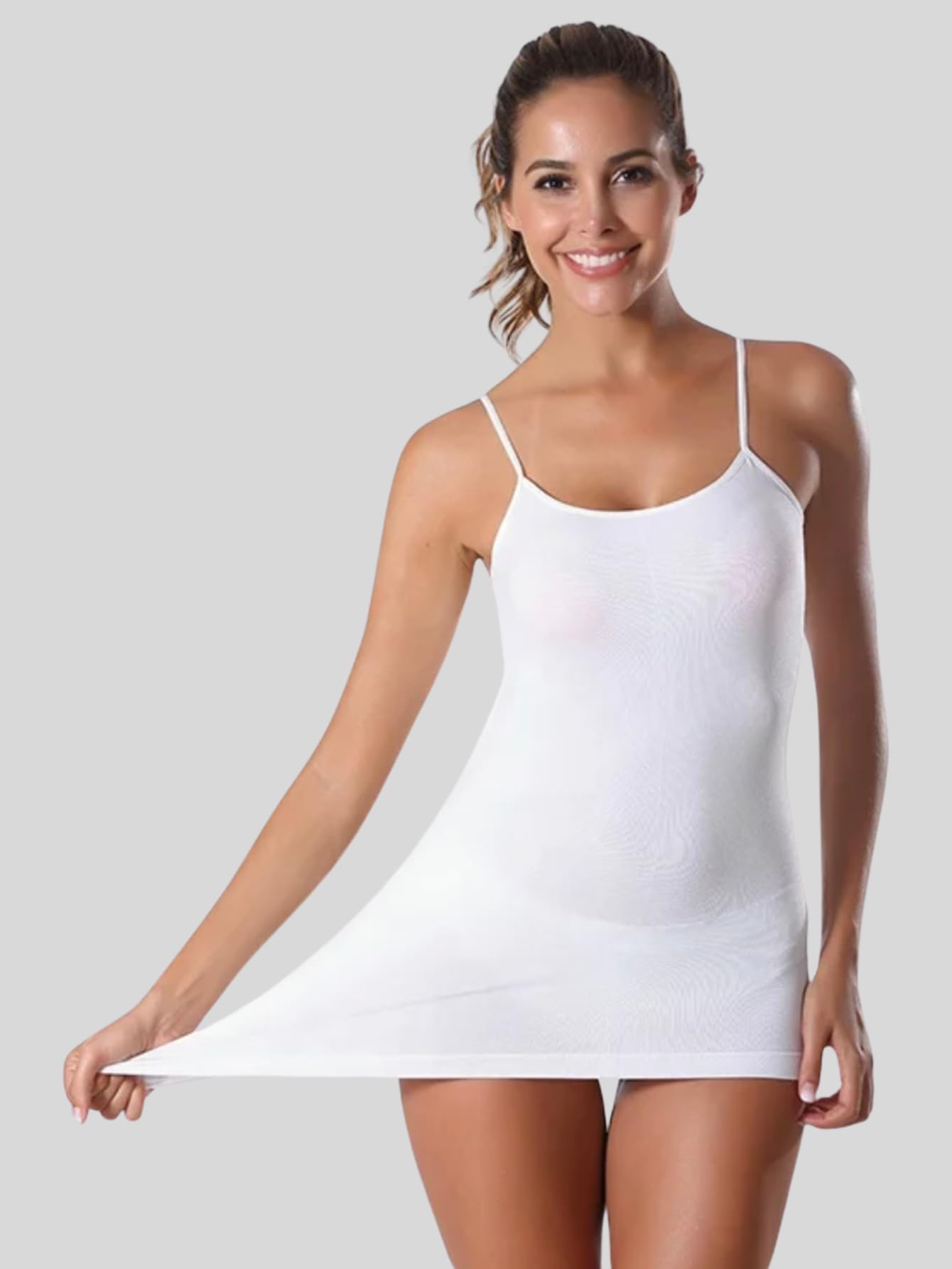 Pack de 4 Blusas De Tirante Microfibra Fresca Basicos De Mujer Top Blusas Dama Tops Croptop Dama Interior o Exterior Ajustables Tallas Extras