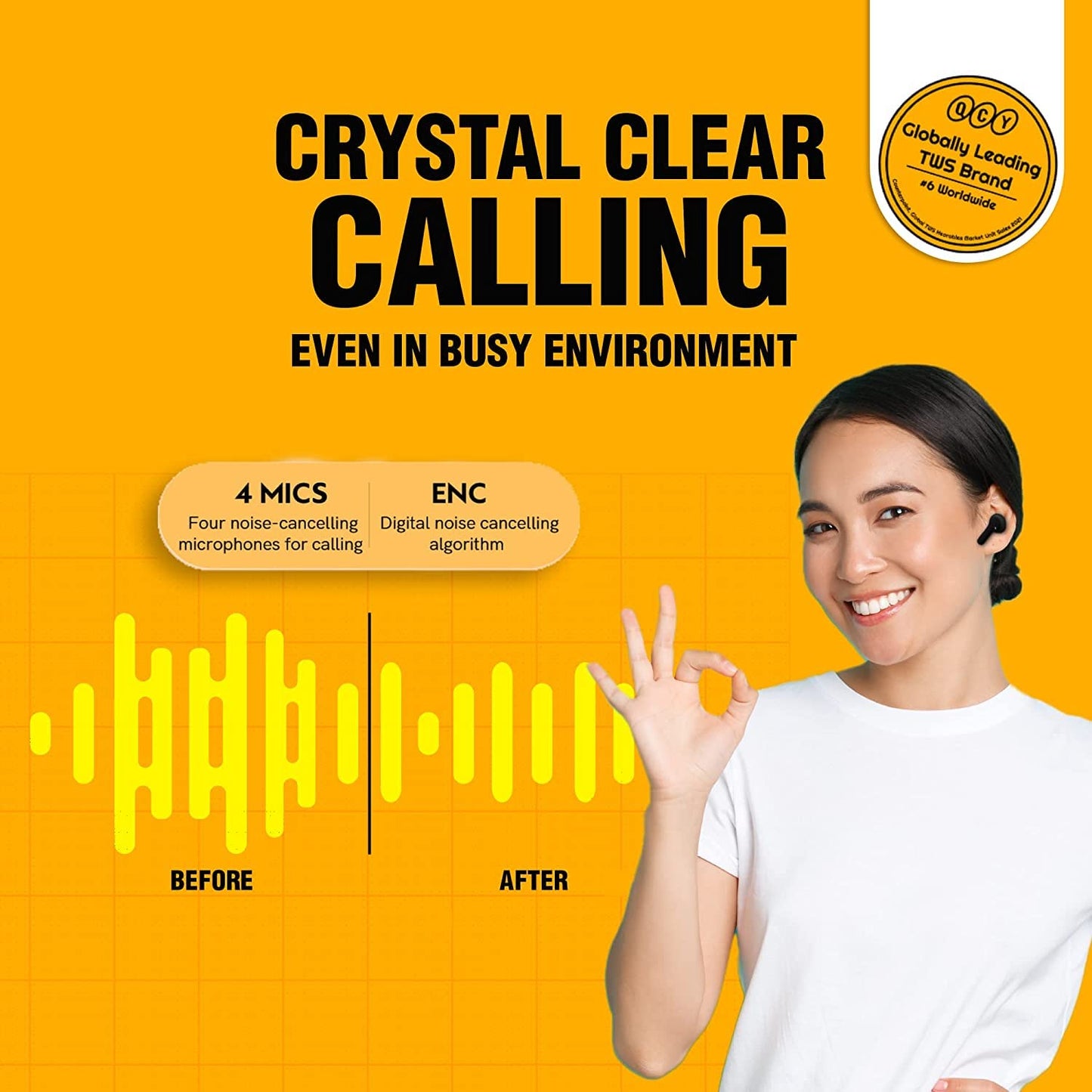 Audífonos Inalámbricos Bluetooth 5.1 QCY T13.. 40 Horas de Reproducción