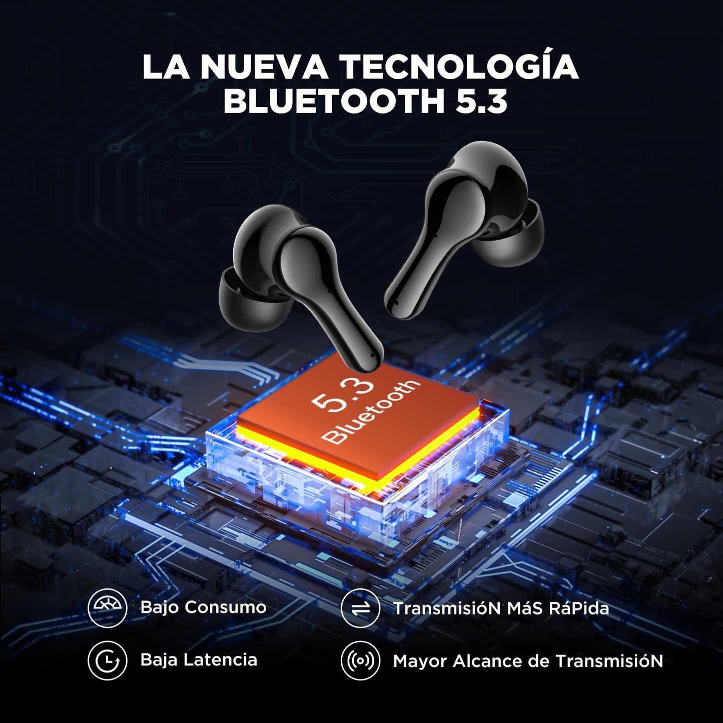HTC Audífonos Bluetooth 5.3 Audífonos Gamer.