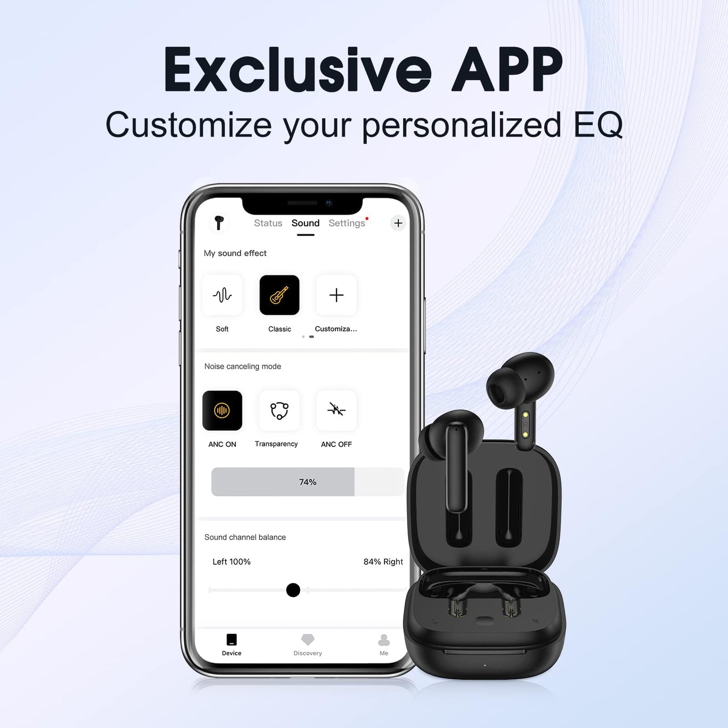 Audífonos Inalámbricos, Cancelación de Ruido Activa QCY T13 ANC. Bluetooth 5.3 con 4 Micrófonos, 30 Horas de Reproducción.