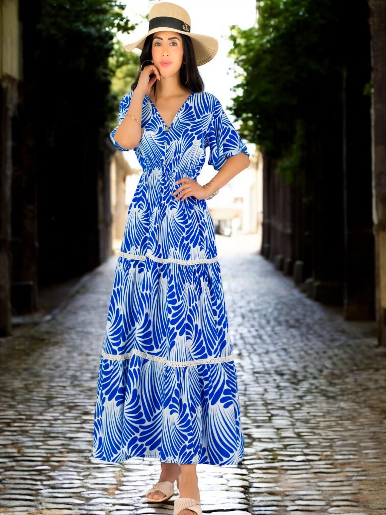 Vestido Largo Casual Mujer Fresco Cómodo Primavera Verano