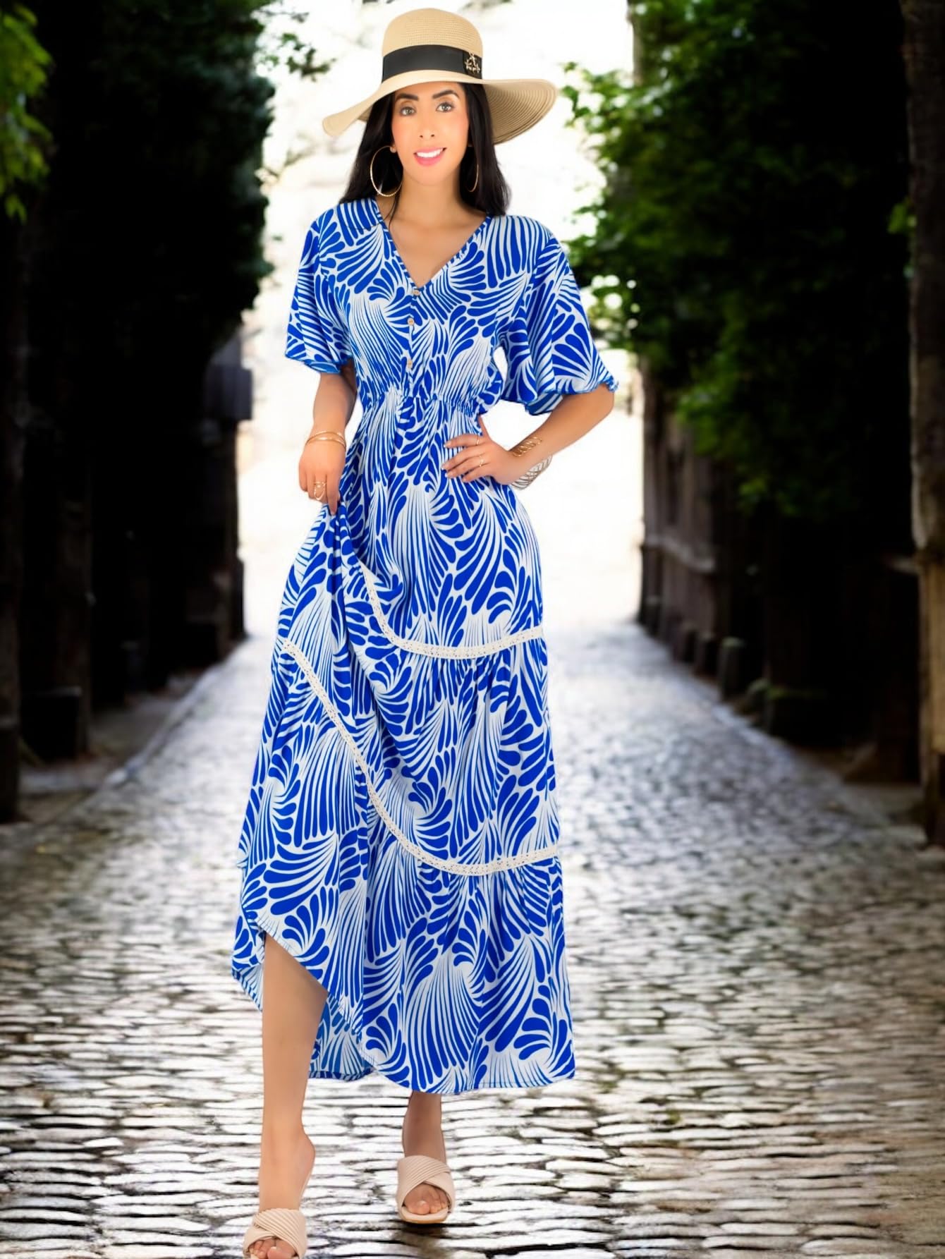 Vestido Largo Casual Mujer Fresco Cómodo Primavera Verano