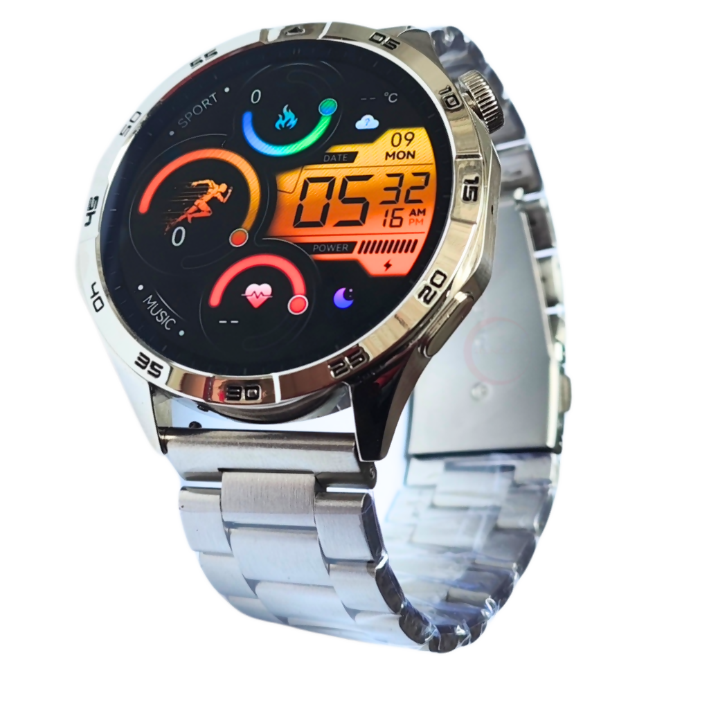 Smartwatch G-Tide Power - Correa Metálica con Audífonos con pantalla táctil Elibom Beats Flyer