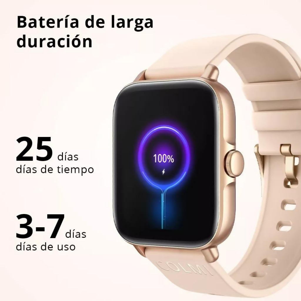 Smartwatch Colmi P28plus. Notifica llamadas. DORADO