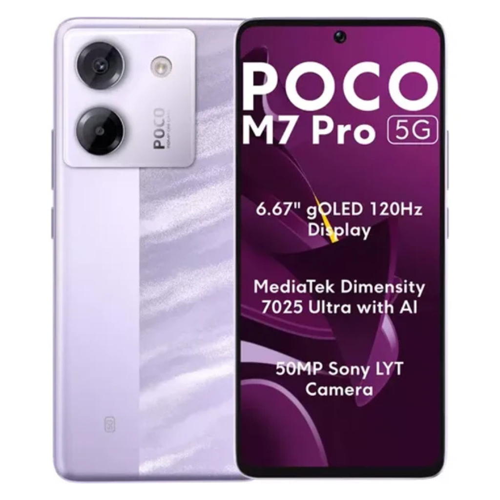 Xiaomi Poco M7 Pro 5G 8GB RAM, 256GB ROM, Cámara 50MP, Batería 5110mAh.Lavanda