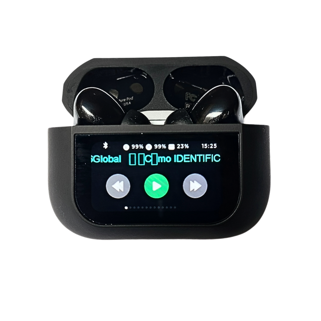 Audífonos con Pantalla Táctil. G-TIDE Future Pod, Bluetooth, Cancelación de ruido, encontrar audífonos