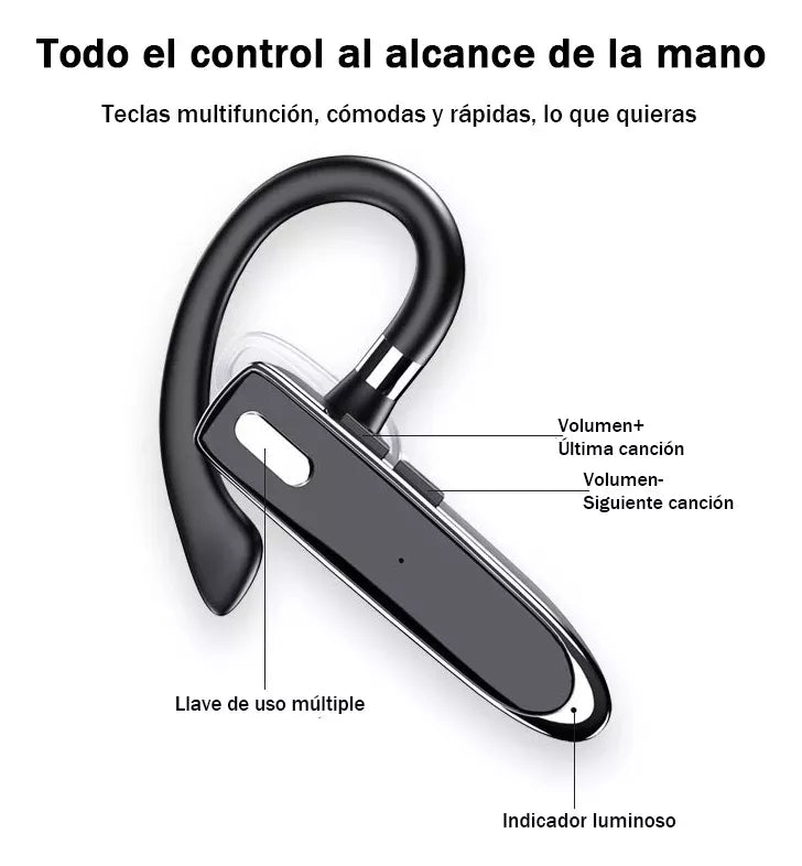 Auricular Gamer In-ear Inalámbrico con Luz LED, Cancelación de Ruido y Bluetooth 5.1