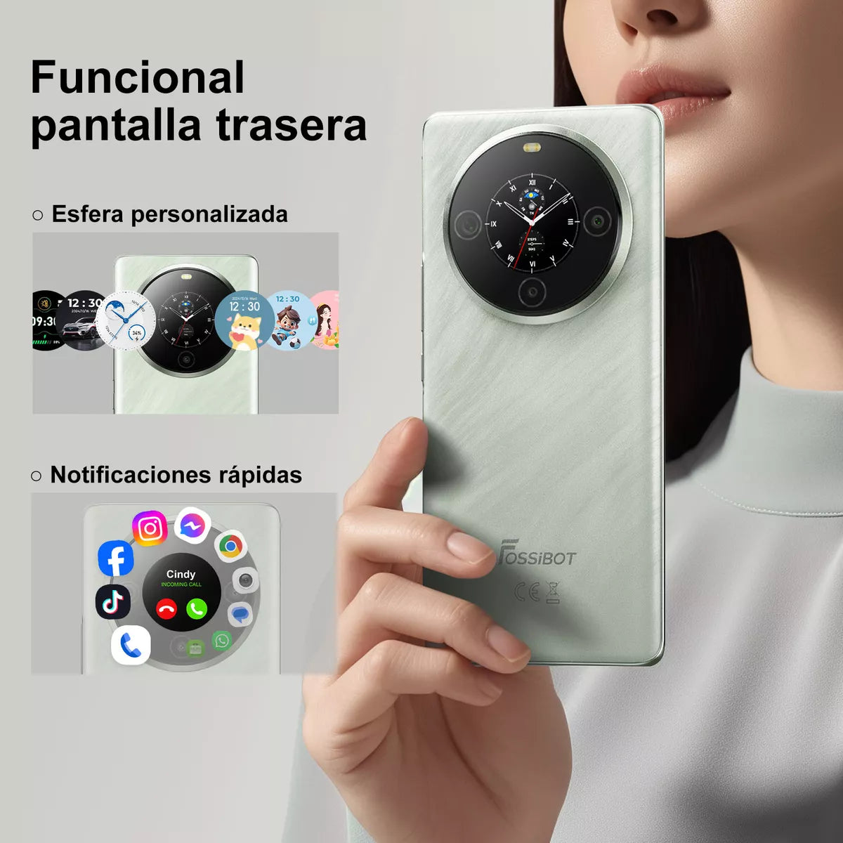Fossibot S3 Pro 20GB RAM + 128GB ROM Pantalla AMOLED Curva 6.67” Cámara 64MP 4G LTE + NFC Android 14