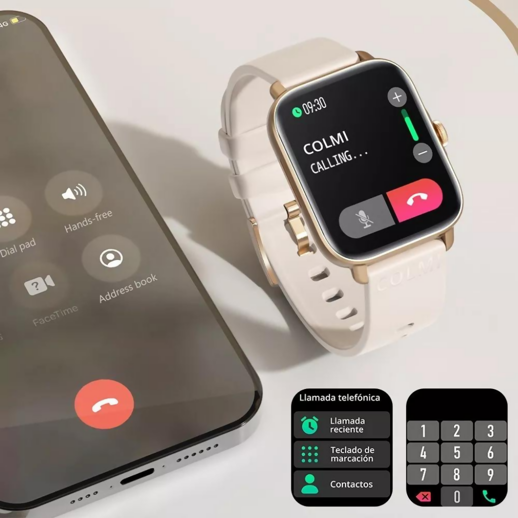 Smartwatch Colmi P28plus. Notifica llamadas. DORADO