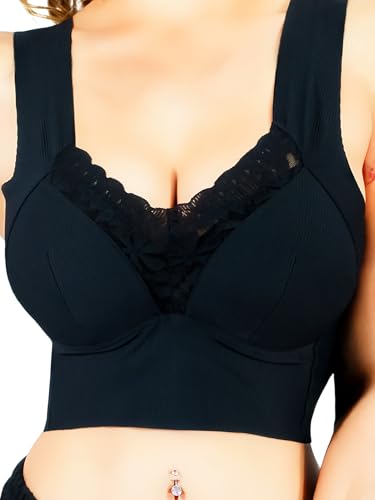 Brasier Push Up con Encaje Floral, Soporte Total y Diseño Cómodo