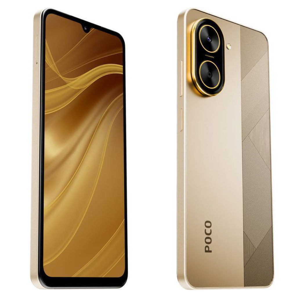Smartphone XIAOMI POCO C71 4/128 GB (Dorado) con Smartwatch FILWANS GTR LITE (Plata) y Audifonos G-Tide L42 (Negro)