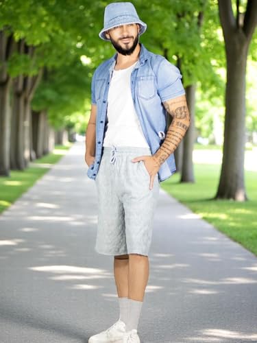 Short Hombre Casual Cintura Ajustable Detalles Texturizados Diseño Moderno