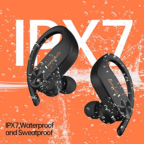 Audífonos HAPPYAUDIO ,Bluetooth 5.0 Micrófono, Ajuste del Volumen,Control táctil  56 Horas