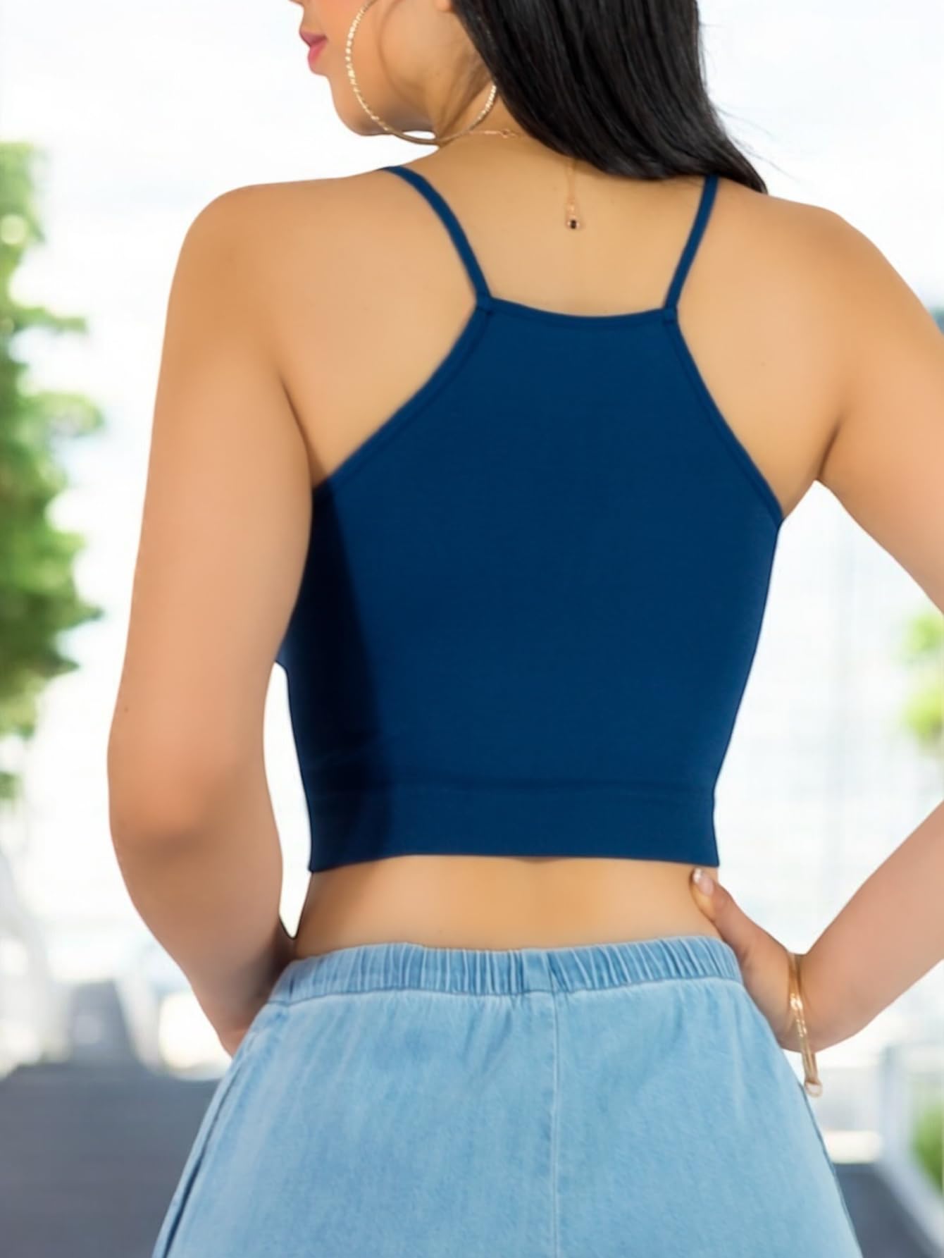 Pack de 3 Tops de Mujer Deportivo o Casual Blusas Croptop básicos Dama Tirantes Camiseta Corta Dama Stretch