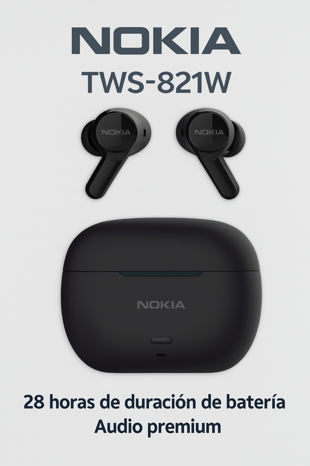 Audífonos Nokia Clarity TWS-821W – Sonido Potente, Diseño Premium