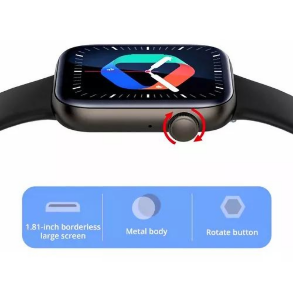 Smartwach Colmi P45 - Pantalla de reloj inteligente 1.81, color negro, Bluetooth, Deportes