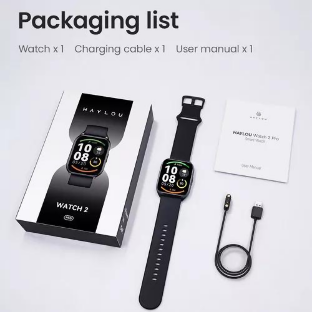 Haylou Smart Watch 2 Pro 1.85" Gran Pantalla, Con Llamadas, Ipx68 Para Android Y los, Bluetooth 5.0, Caratulas Personalizadas, Ls02 Pro, Azul Oscuro