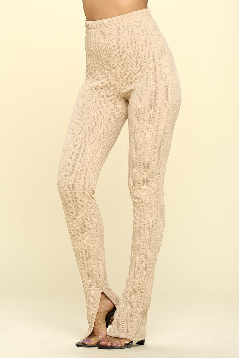 Leggings de punto de tiro alto