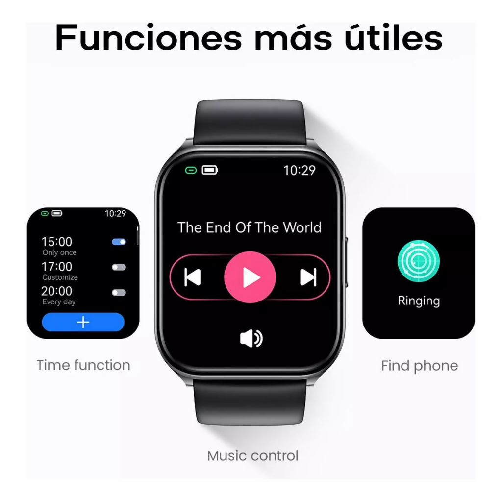 Haylou Smart Watch 2 Pro 1.85" Gran Pantalla, Con Llamadas, Ipx68 Para Android Y los, Bluetooth 5.0, Caratulas Personalizadas, Ls02 Pro, Azul Oscuro
