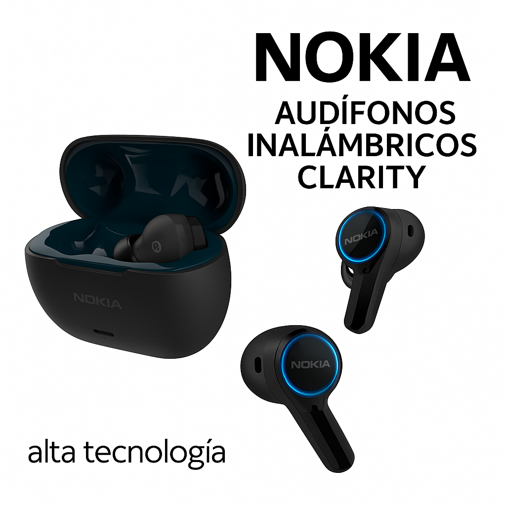 Audífonos Nokia Clarity TWS-821W – Sonido Potente, Diseño Premium