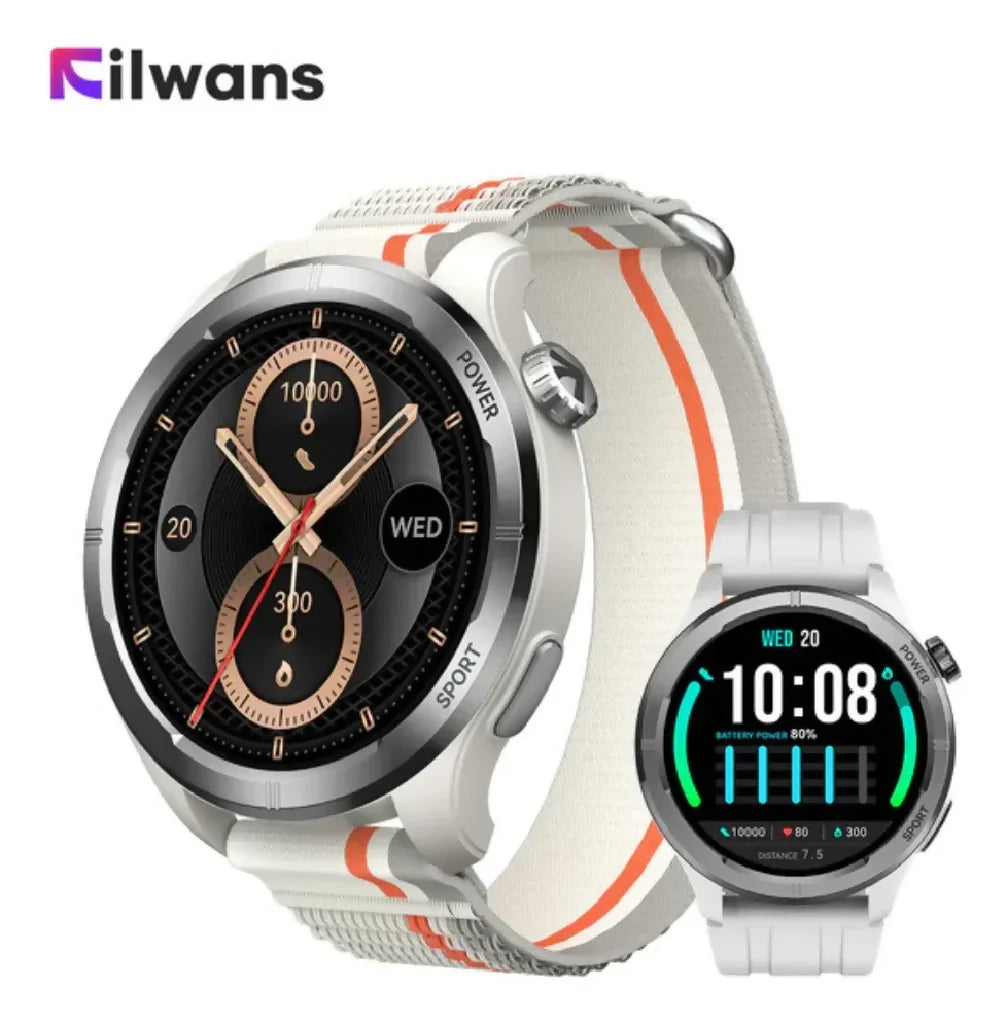 D_NQ_NP_2X_817124-MLM88370198595_072025-F-smartwatch-filwans-gtr-lite-plata-audifonos-g-tide-l22-negro
