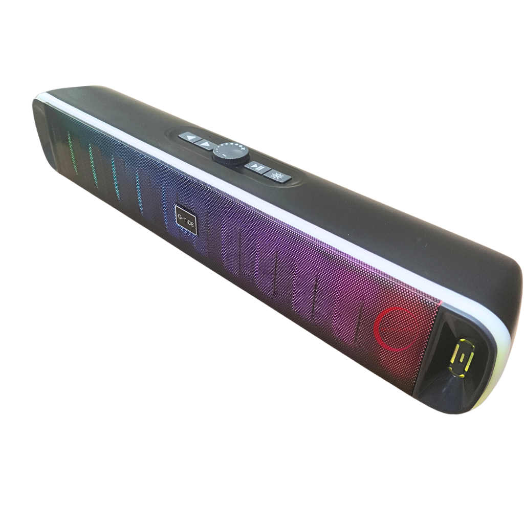 Bocina Bluetooth G-Tide SH30 con Luces LED, 16W de Potencia, 4 Horas de Reproducción y Sonido Envolvente