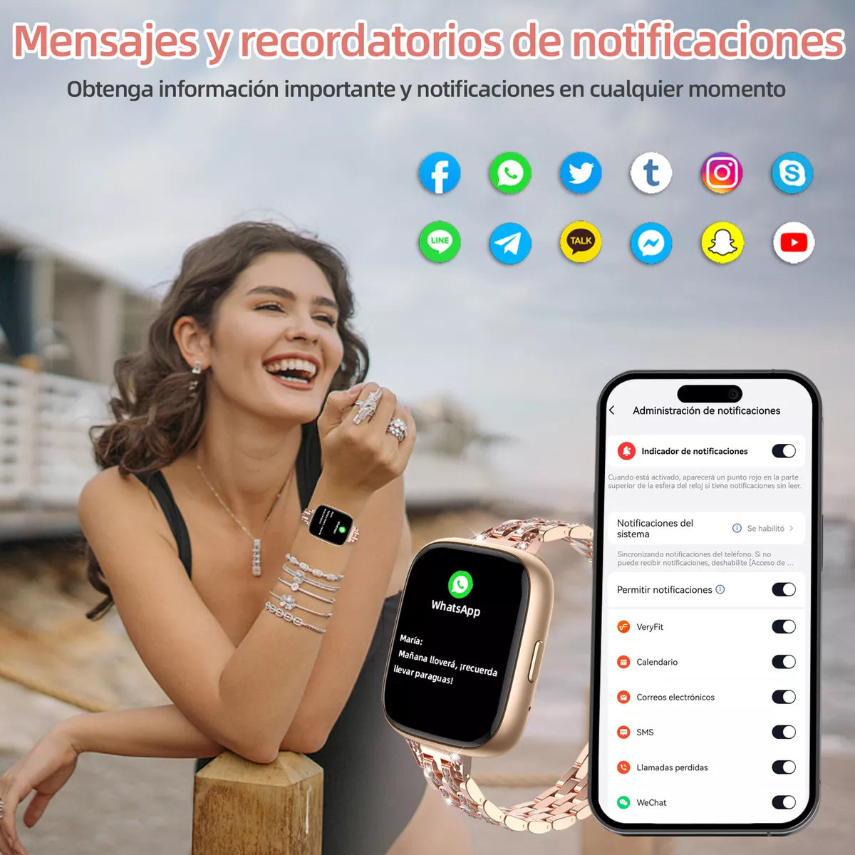 Reloj Inteligente Aitafy-S17 con Alexa, Bluetooth, Resistencia al Agua y Pantalla HD - Ideal para Mujer y Hombre