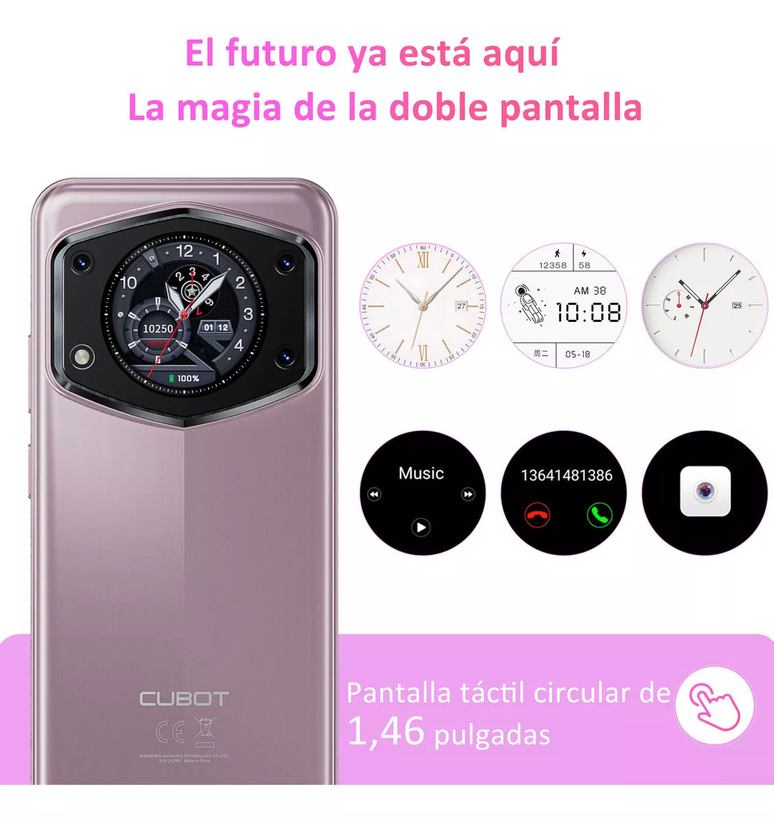 Celular Cubot A30 Dual SIM 128GB - 6GB RAM  Pantalla HD+ 6.745"  Cámara 48MP Android 14