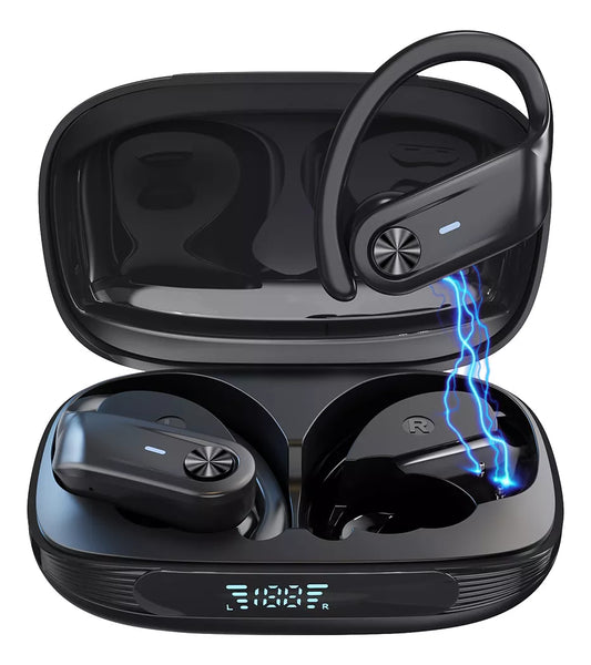 Audífonos Bluetooth 5.3 con ENC, 80H de Batería e IPX7 para Deporte y Negocios