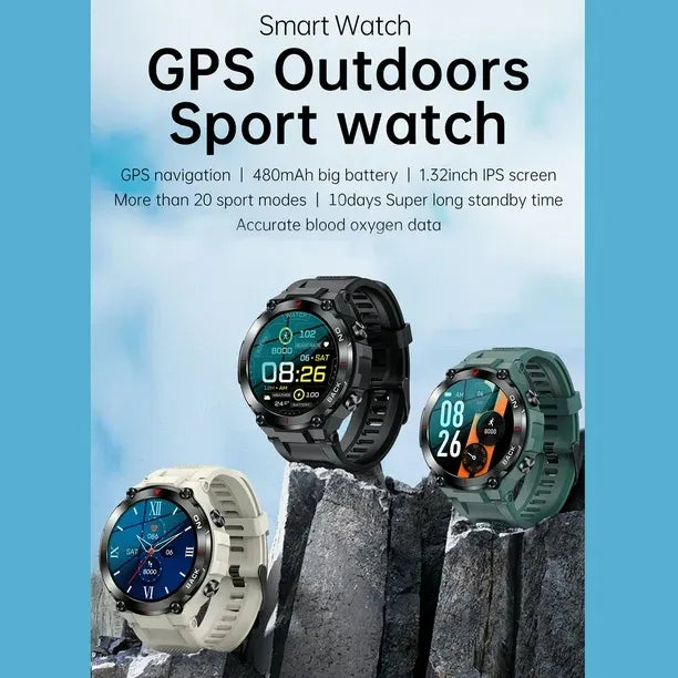 Smartwatch Deportivo K37, Notificaciones, Llamadas Bluetooth y Monitor de Salud – Potencia Total en tu Muñeca