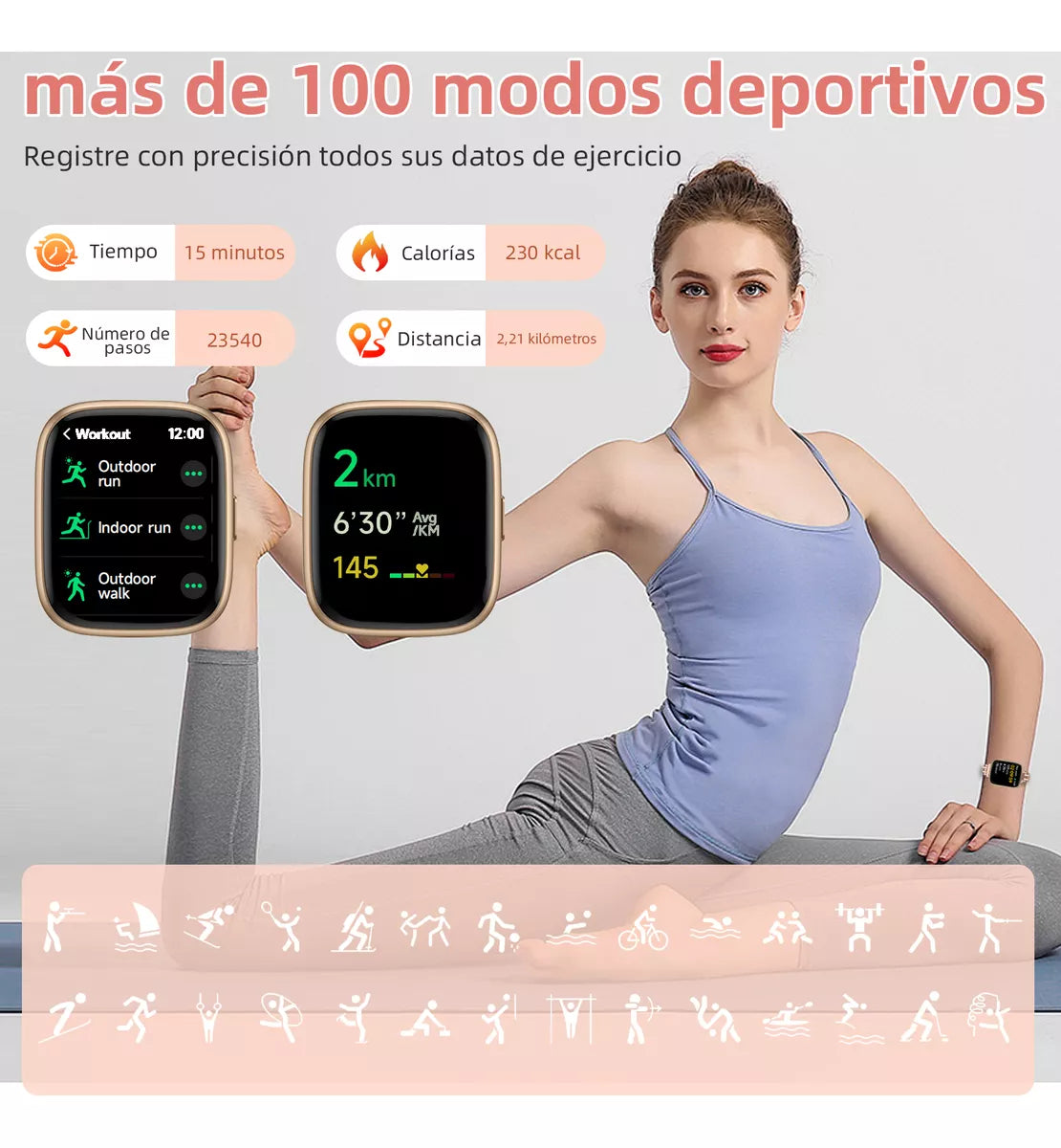 Reloj Inteligente Aitafy-S17 con Alexa, Bluetooth, Resistencia al Agua y Pantalla HD - Ideal para Mujer y Hombre