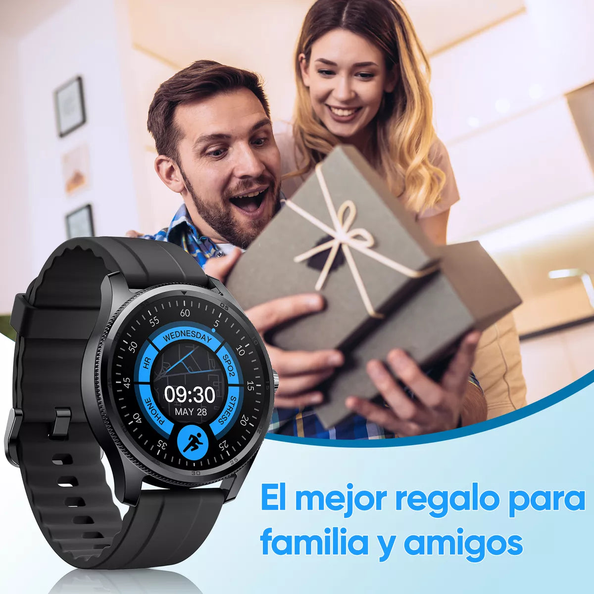 Smartwatch Reloj Inteligente Bluetooth Llamadas Alexa Impermeable IP68 1.38" Monitoreo de Salud y Ejercicio
