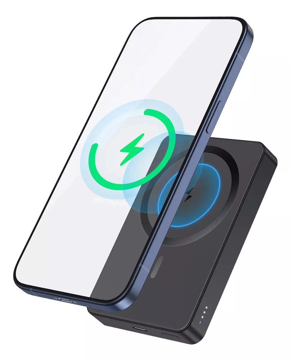 Power Bank Portátil Magnético Inalámbrico 5000 Mah 1hora
