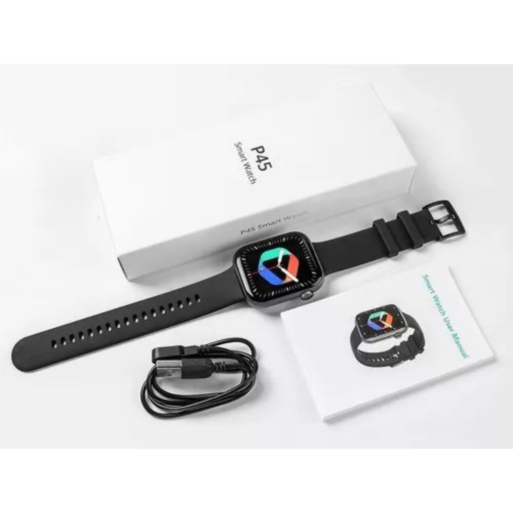 Smartwach Colmi P45 - Pantalla de reloj inteligente 1.81, color negro, Bluetooth, Deportes