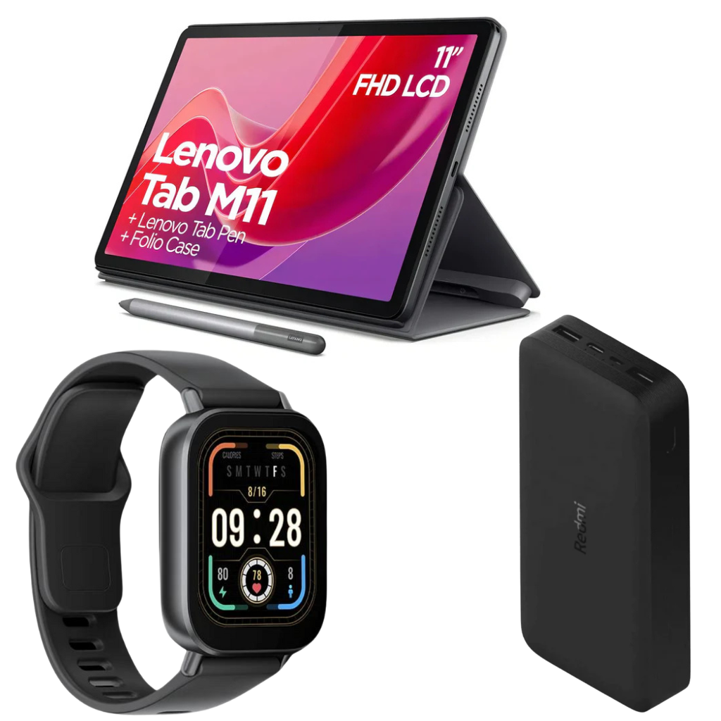 Lenovo Tab M11 Tablet 11″ 4GB RAM/128GB ROM + Redmi Whatch 5 active Negra + Power Bank Redmi 20 000 mAh