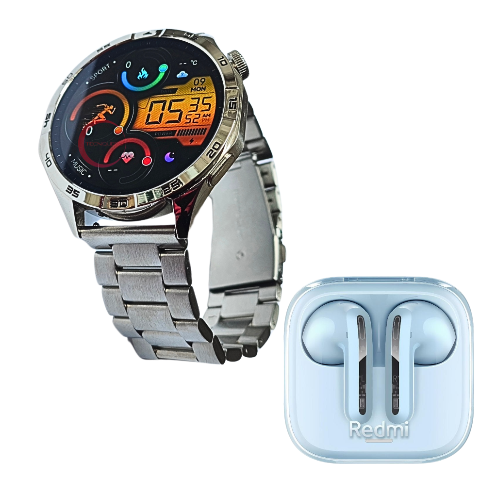 Xiaomi redmi buds 6 active azul con Smartwatch Reloj inteligente clásico G-tide power