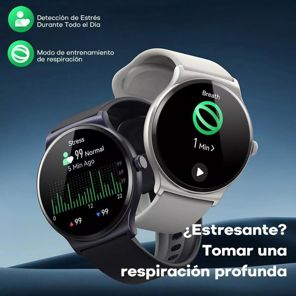 Smartwatch Haylou, Bluetooth 5.3, larga duración Batería. Azul